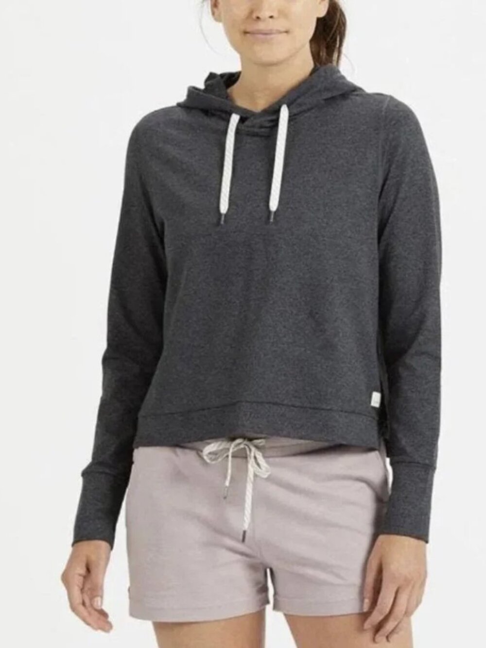Vuori Halo Essential Hoodie Pullover DreamKnit Charcoal Gray